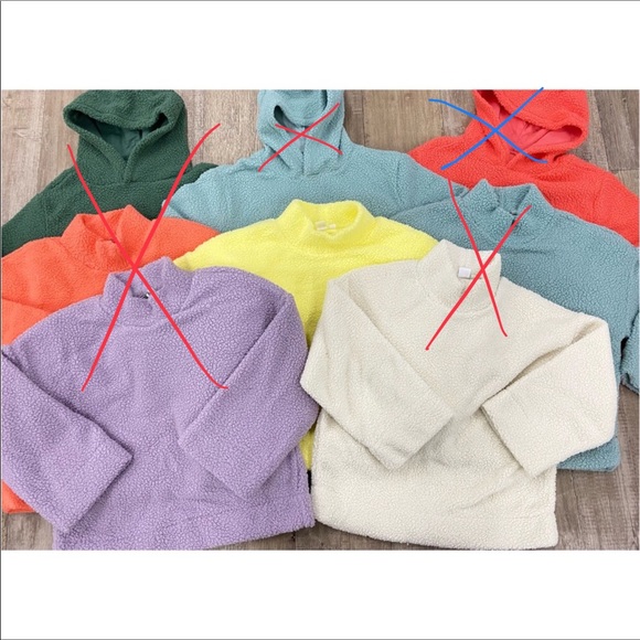 GAP Women’s YELLOW Sherpa Pullover Mockneck Medium NWOT - Picture 7 of 15